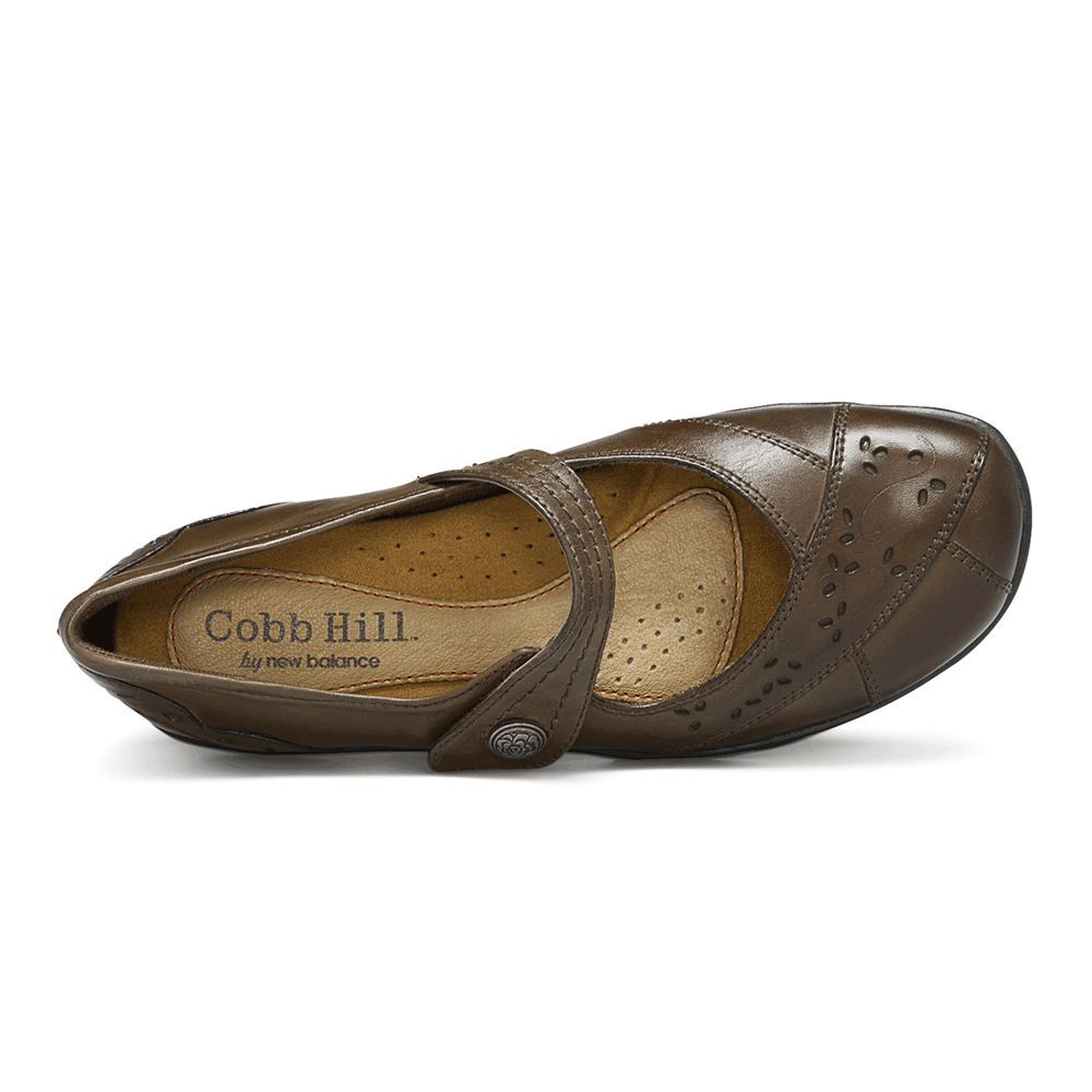 Rockport Singapore Womens Flats - Cobb Hill Petra Mary Jane Brown - EU8276530